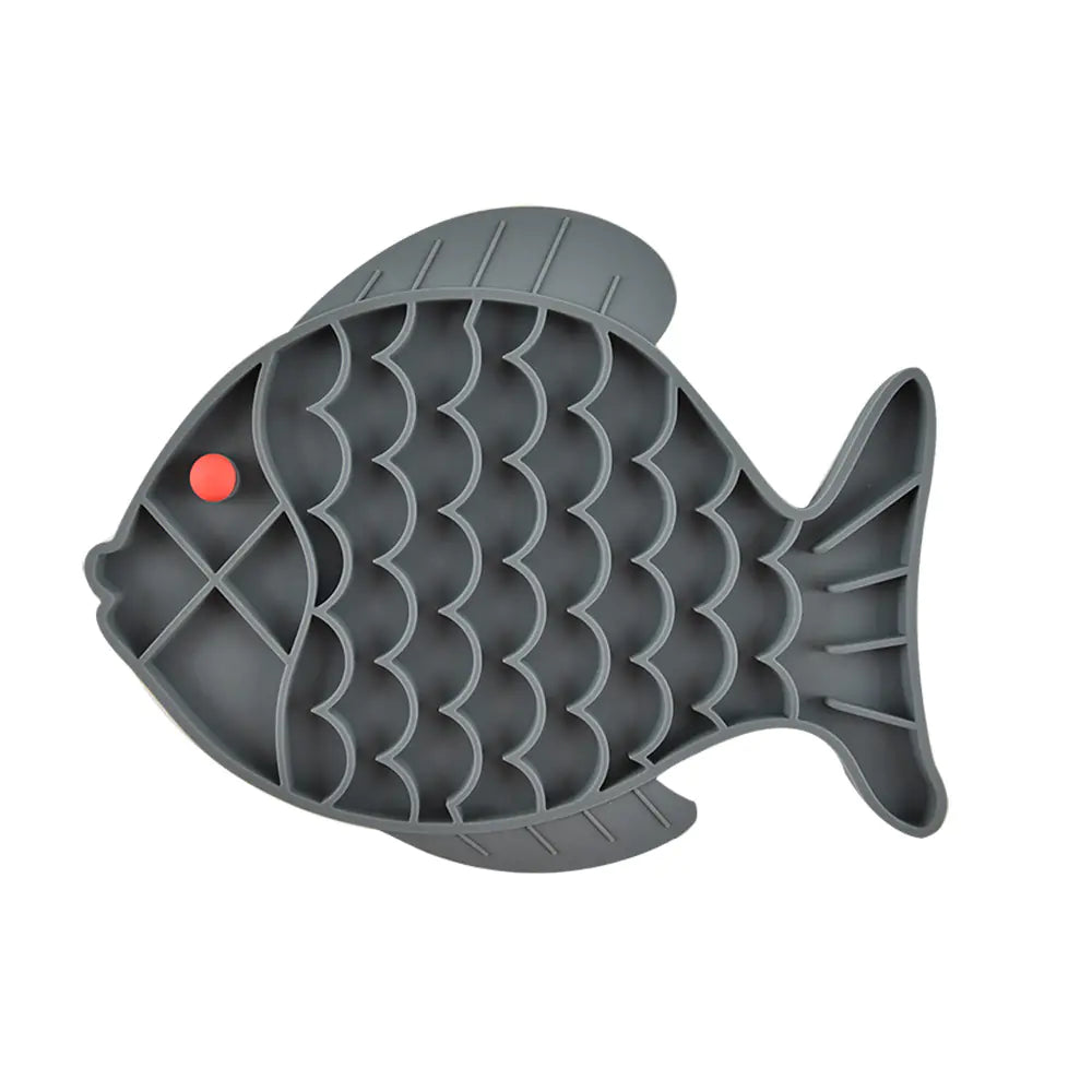 Durable silicone slow feeder pet plate in multiple colors
