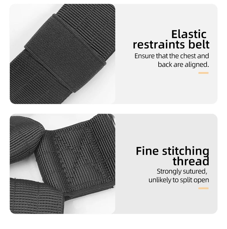 Adjustable anti-escape dog harness vest with dual D-rings for medium and large dogs