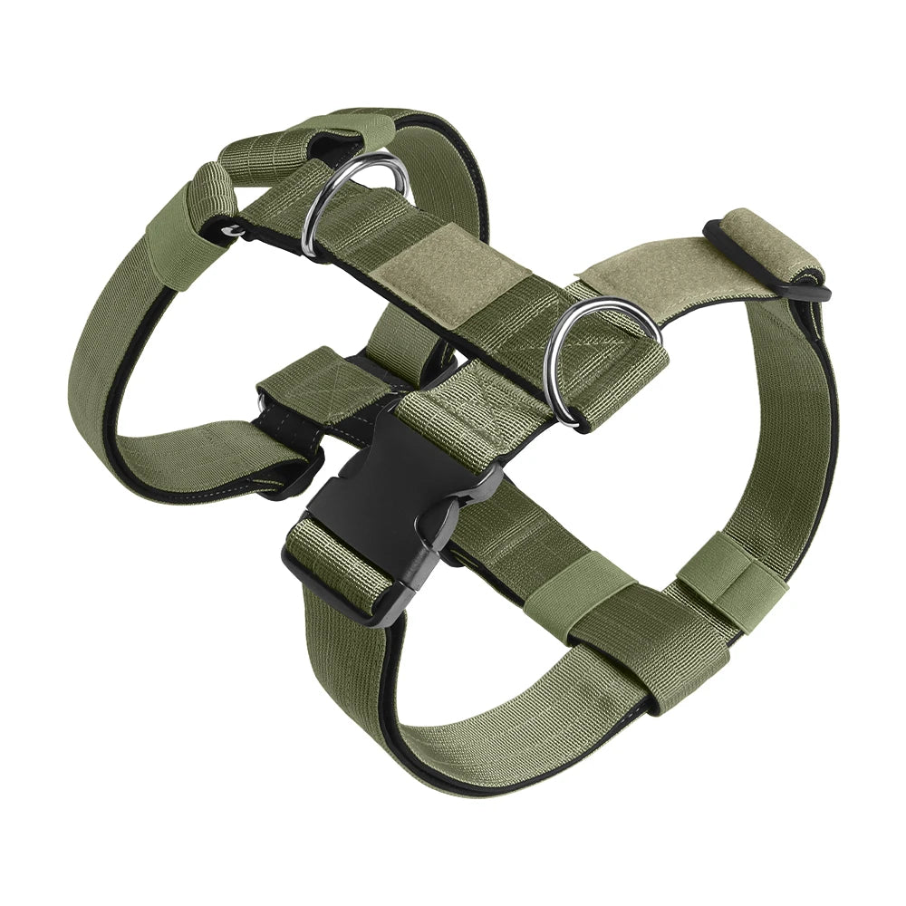Adjustable anti-escape dog harness vest with dual D-rings for medium and large dogs