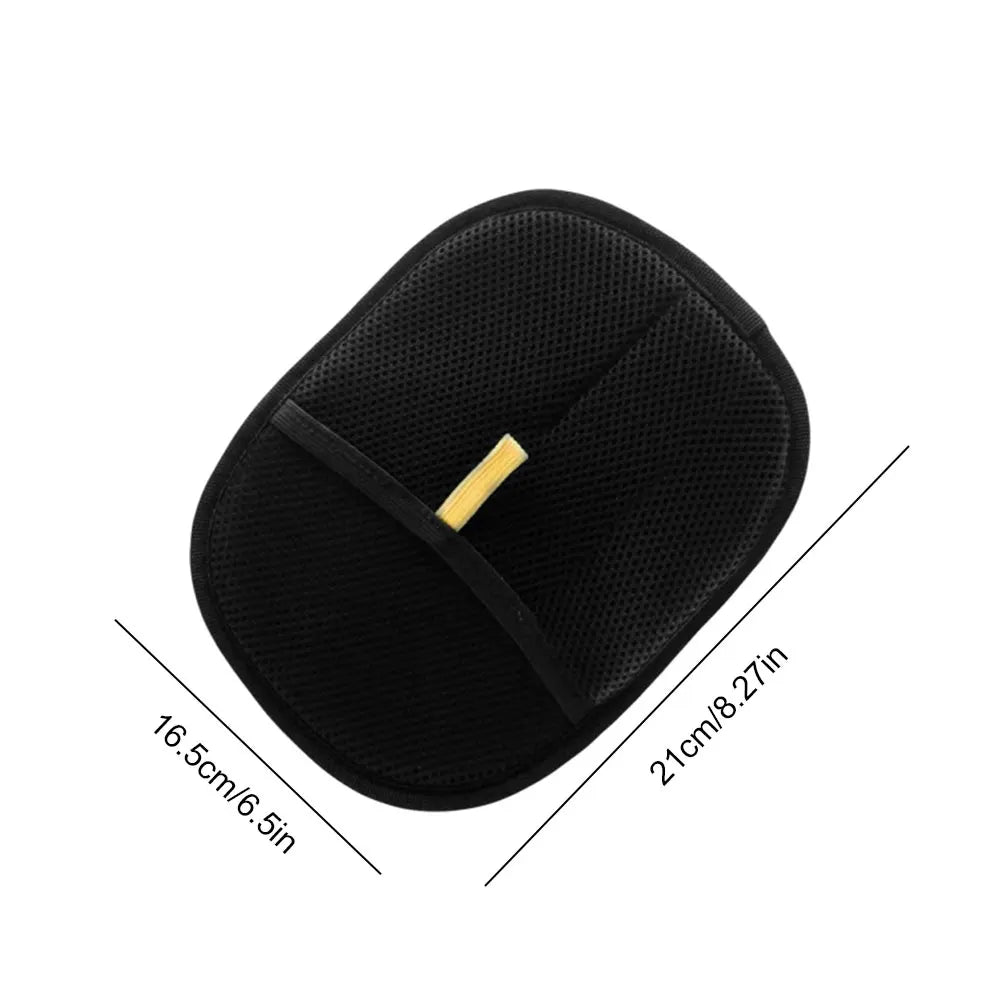 Dual-sided pet hair remover mitt with soft silicone bristles