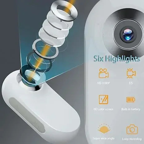 Mini pet collar camera with silicone strap for cats and dogs