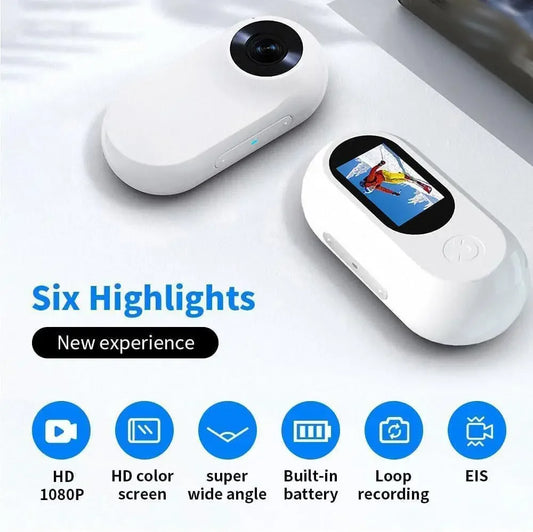 Mini pet collar camera with silicone strap for cats and dogs