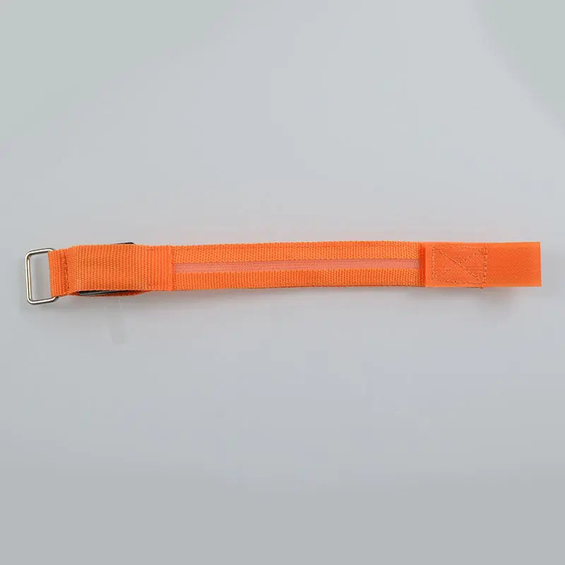 Close-up of adjustable LED collar buckle