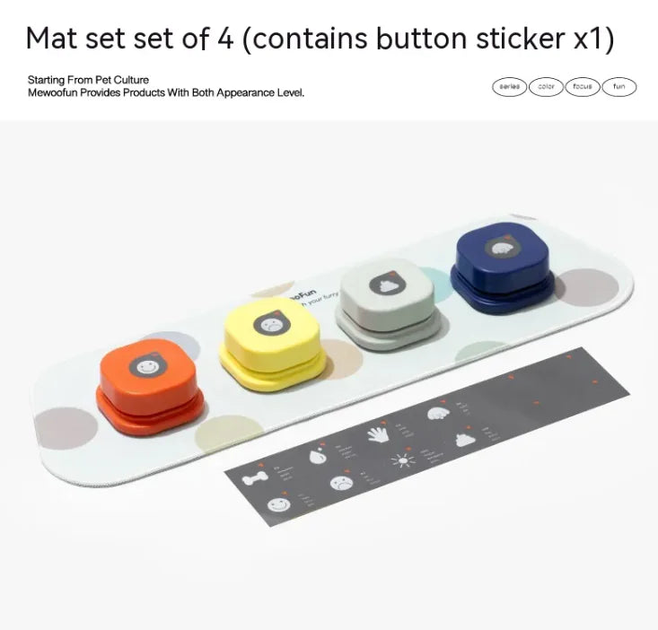 Recordable communication button for teaching dogs to talk