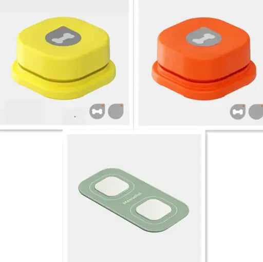 Recordable communication button for teaching dogs to talk