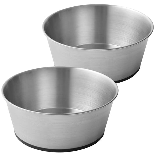 Large stainless steel dog bowl with anti-slip base