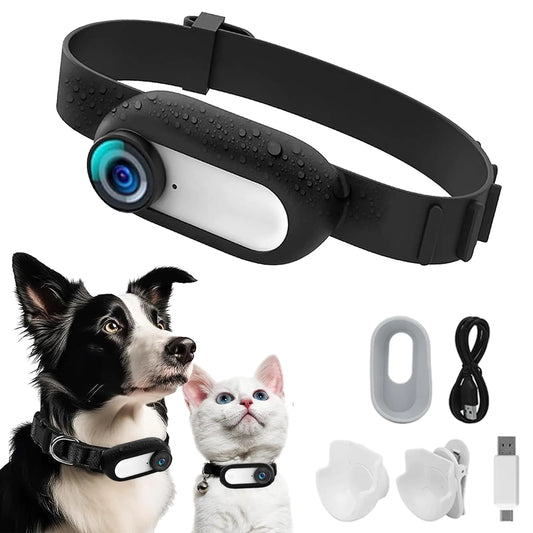 Pet collar cam with video and photo functions