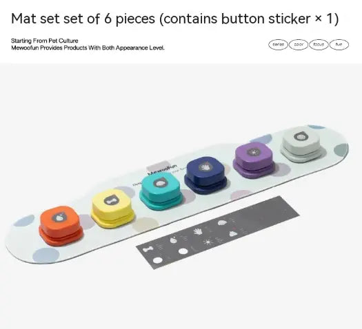 Pet communication button with stickers included