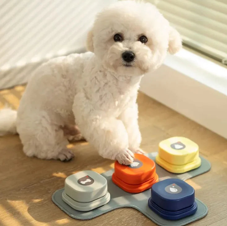 Pet communication button with stickers included